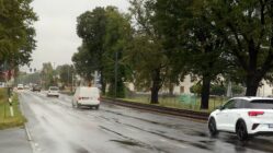 Neuer Radstreifen auf der Königsbrücker Auf der Königsbrücker Straße soll ab Montag stadteinwärts ein Radfahrstreifen angelegt werden. Das Abbiegen in die Provianthofstraße ist dann nicht mehr möglich. Foto: Anton Launer