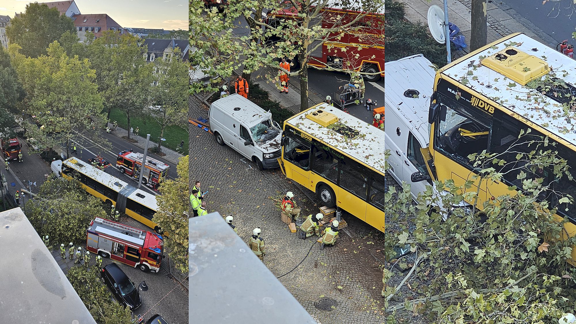 Von oben wird das Ausmaß des Unfalls deutlich. Foto: privat