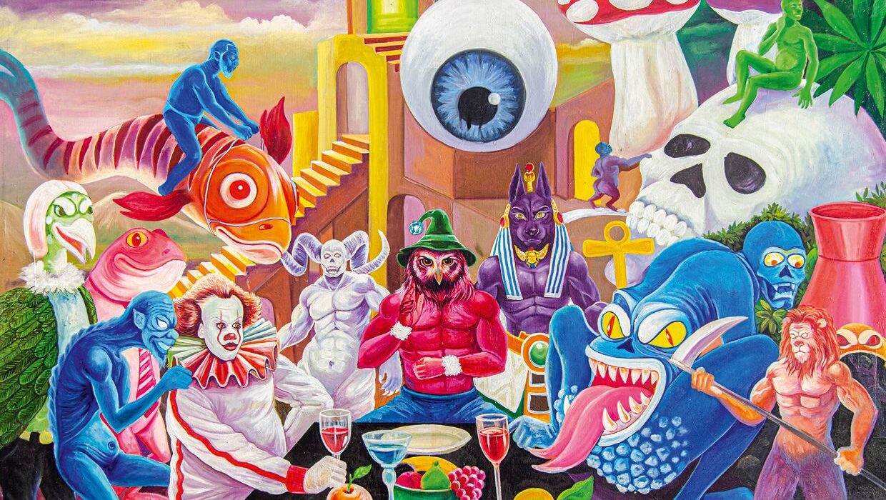 Eins der ausgestellten Werke: Gedeon Donda „Le Dinner“ 2021, Öl auf Leinwand