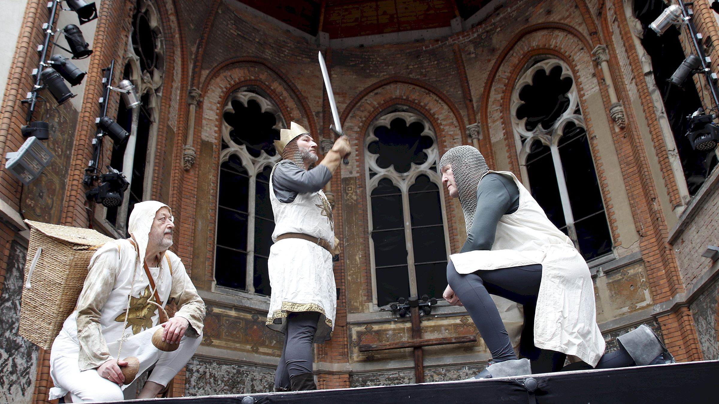 "Nicht der Messias" -Darsteller: Michael Hochmuth, Ilko Tschiedel und Jens Döring – Foto: Anton Launer