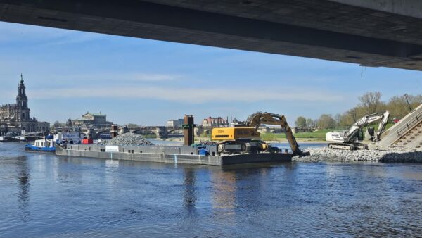 Arbeiten an der Carolabrücke - Foto: privat