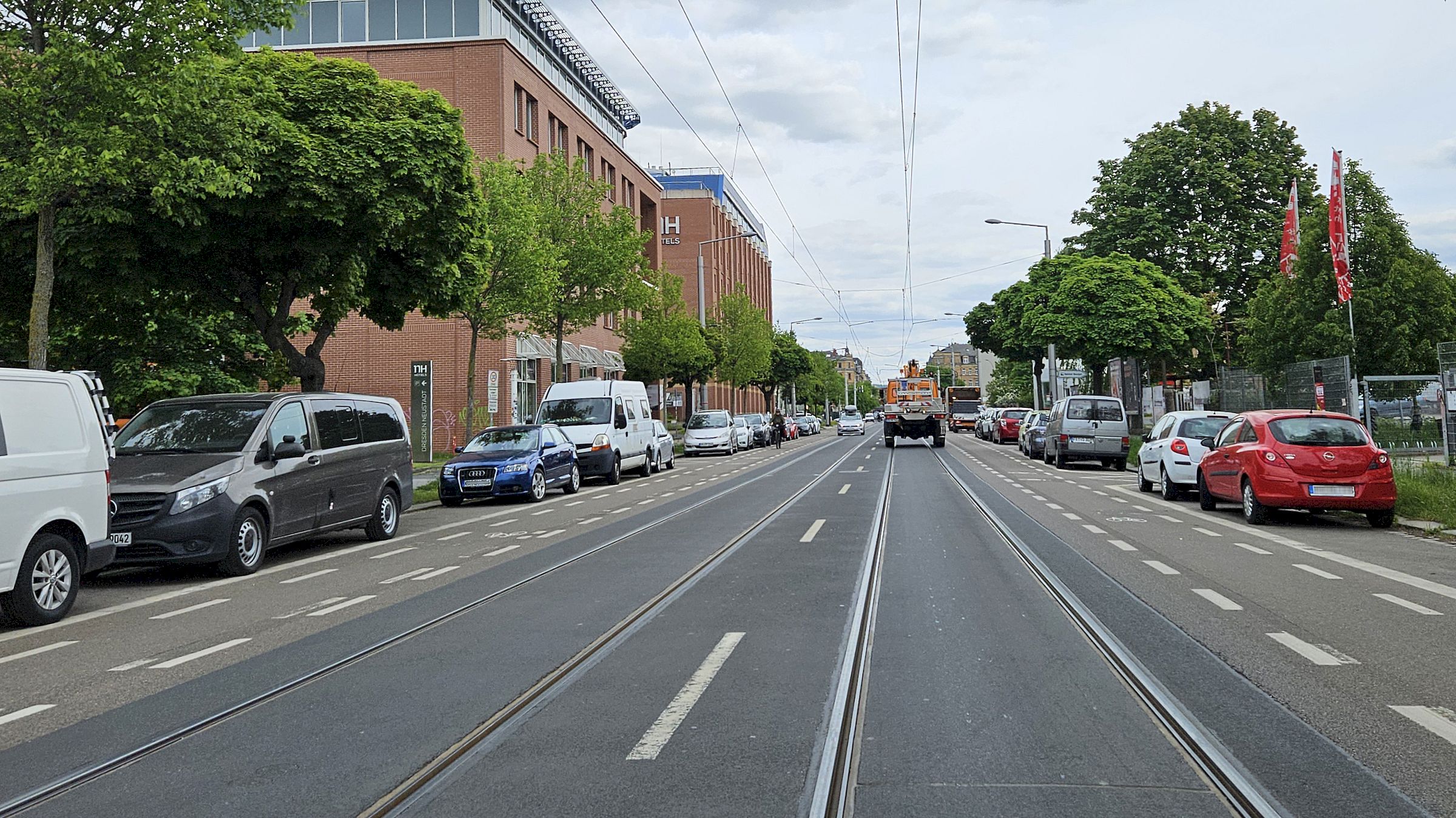 Auf der Fritz-Reuter-Straße wird zwischen Hansastraße und Großenhainer Straße die Trinkwasserleitung erneuert. Foto: Anton Launer
