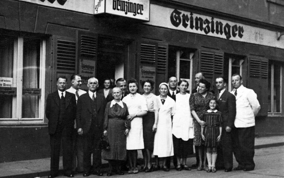 Weingasthaus Grinziger - zeitgenössische Postkarte 