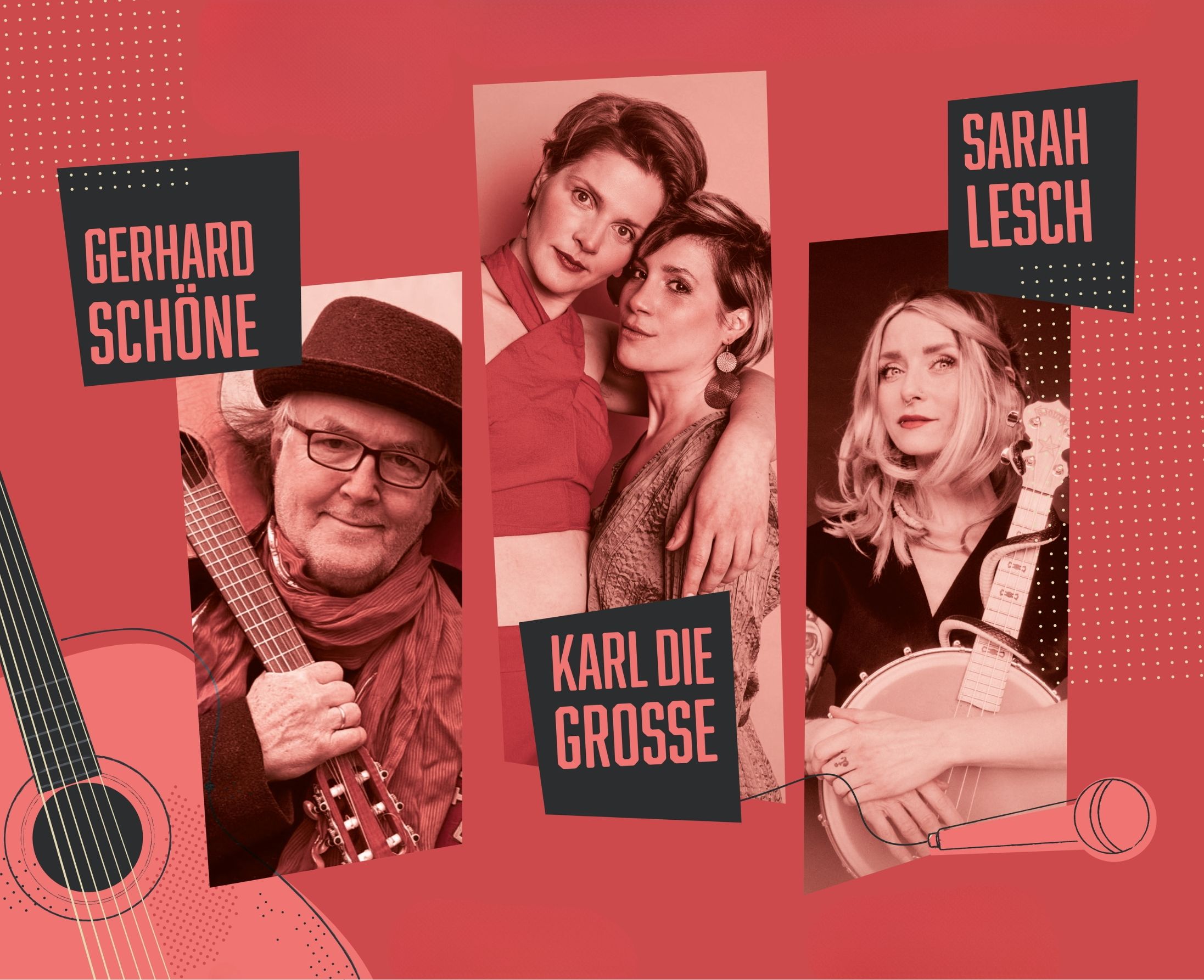 Gerhard Schöne, Karl die Große und Sarah Lesch spielen in der Diakonissenhauskirche - Foto: Diako