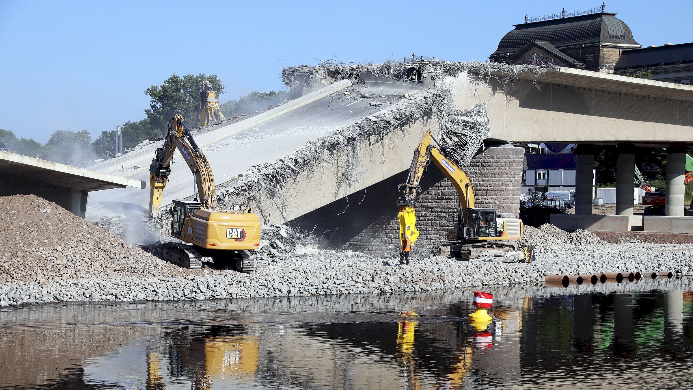 Carolabrücken-Abriss - Foto: Anton Launer