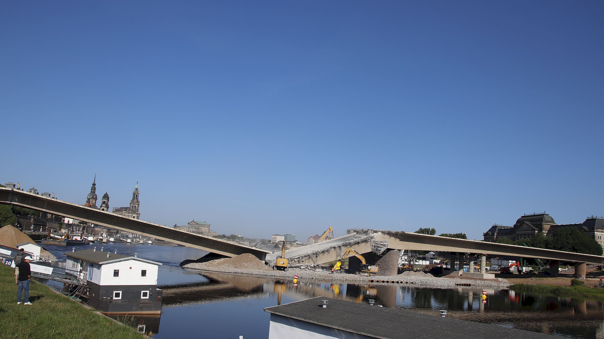 Carolabrücken-Abriss - Foto: Anton Launer