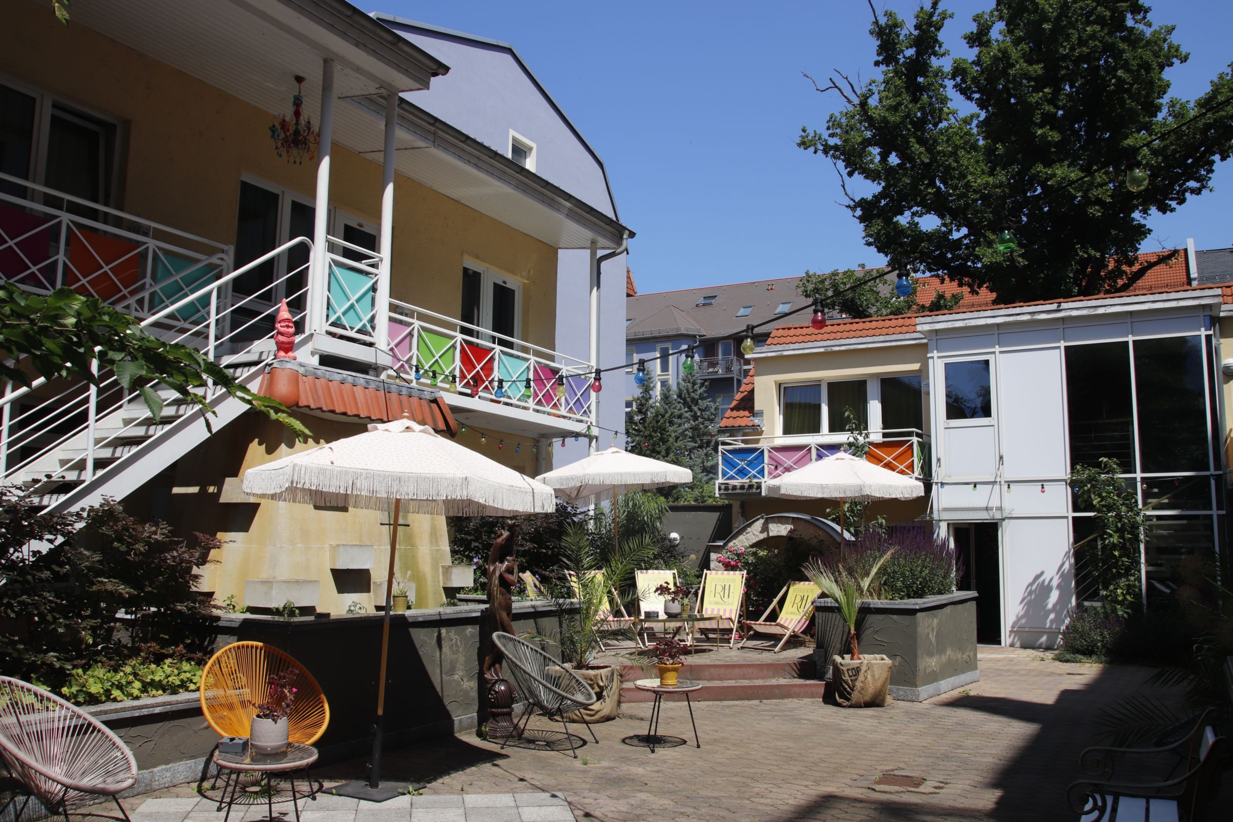 Fast schon romantisch. Der Innenhof des Boutique-Hotels an der Rothenburger Straße - Foto: Anton Launer