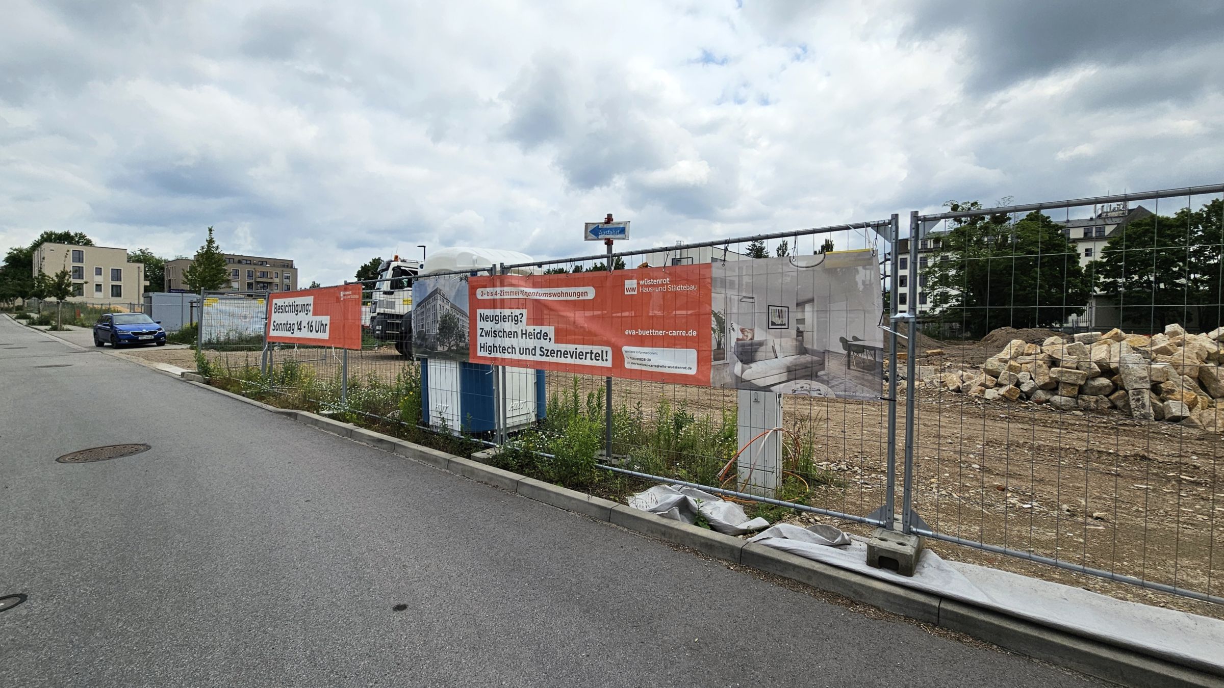 Die Bauvorbereitungen für das Eva-Büttner-Carré haben begonnen. Foto: Anton Launer