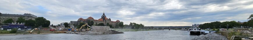 Ohne Carolabrücke im Juli 2025