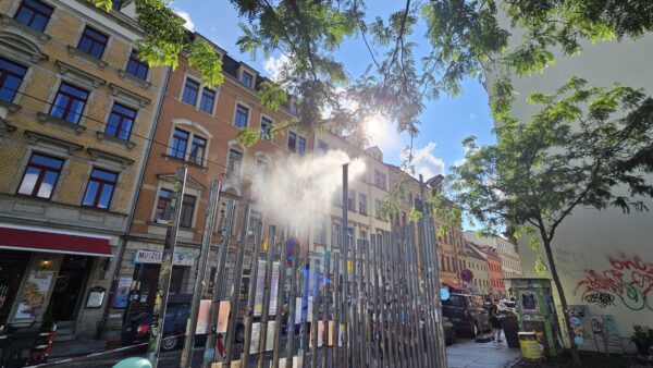 Der Neustadt erster Sprühnebel wird bei Bedarf angeschaltet. Foto: Anton Launer