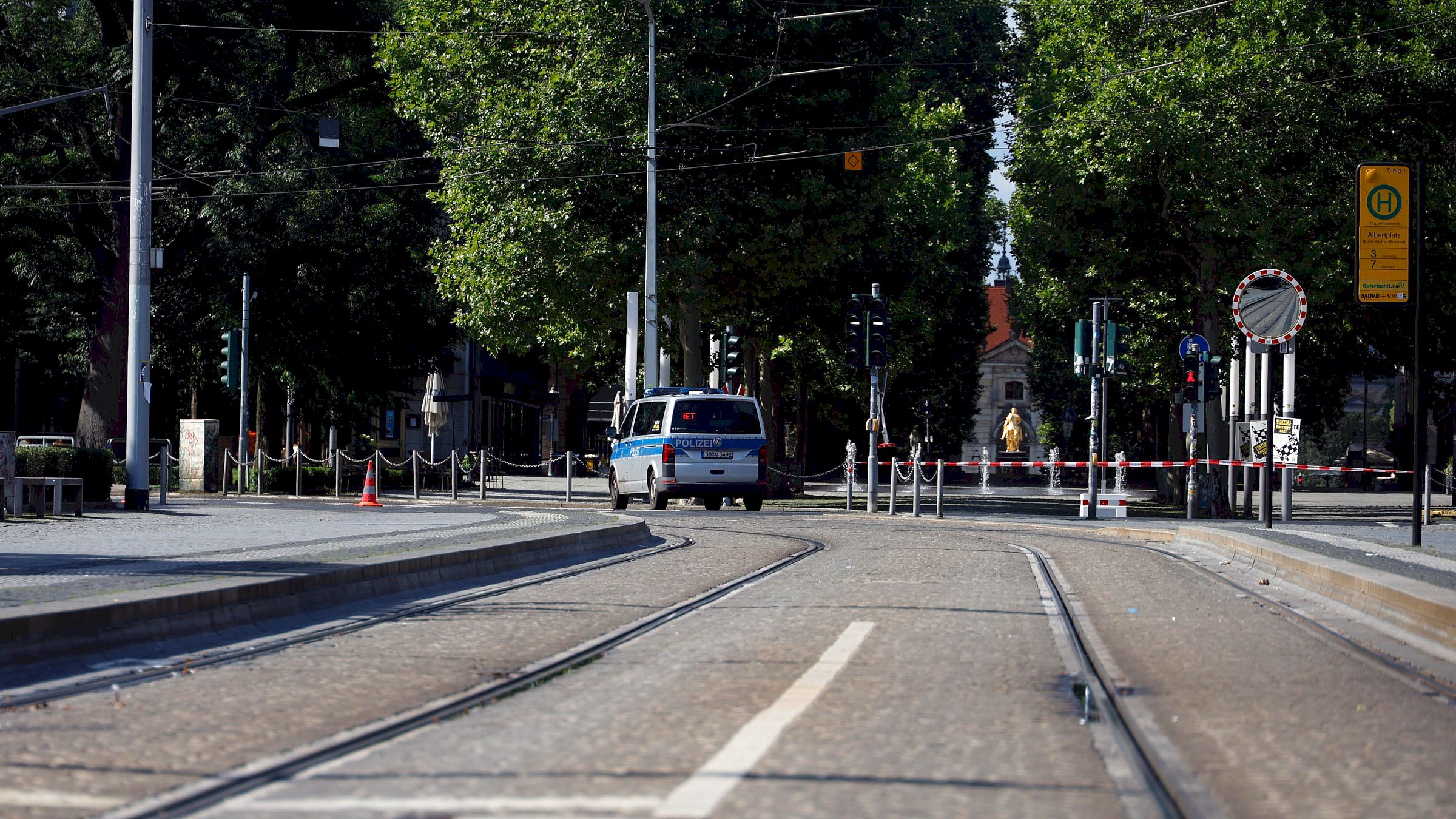 Die Innenstadt ist abgesperrt. Foto: Florian Varga