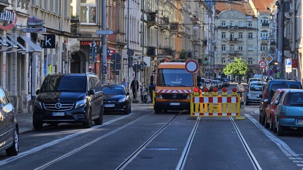 Sperrung der Rothenburger Straße - Foto: Anton Launer