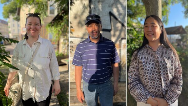 Drei der Amateur-Kurator*innen beim Festival "Filme über den Tellerrand" - Li-An Hsieh, Gamal Ait Oufkir und Nassiba Taoufiqallah - Foto: PR/Kinoüberland