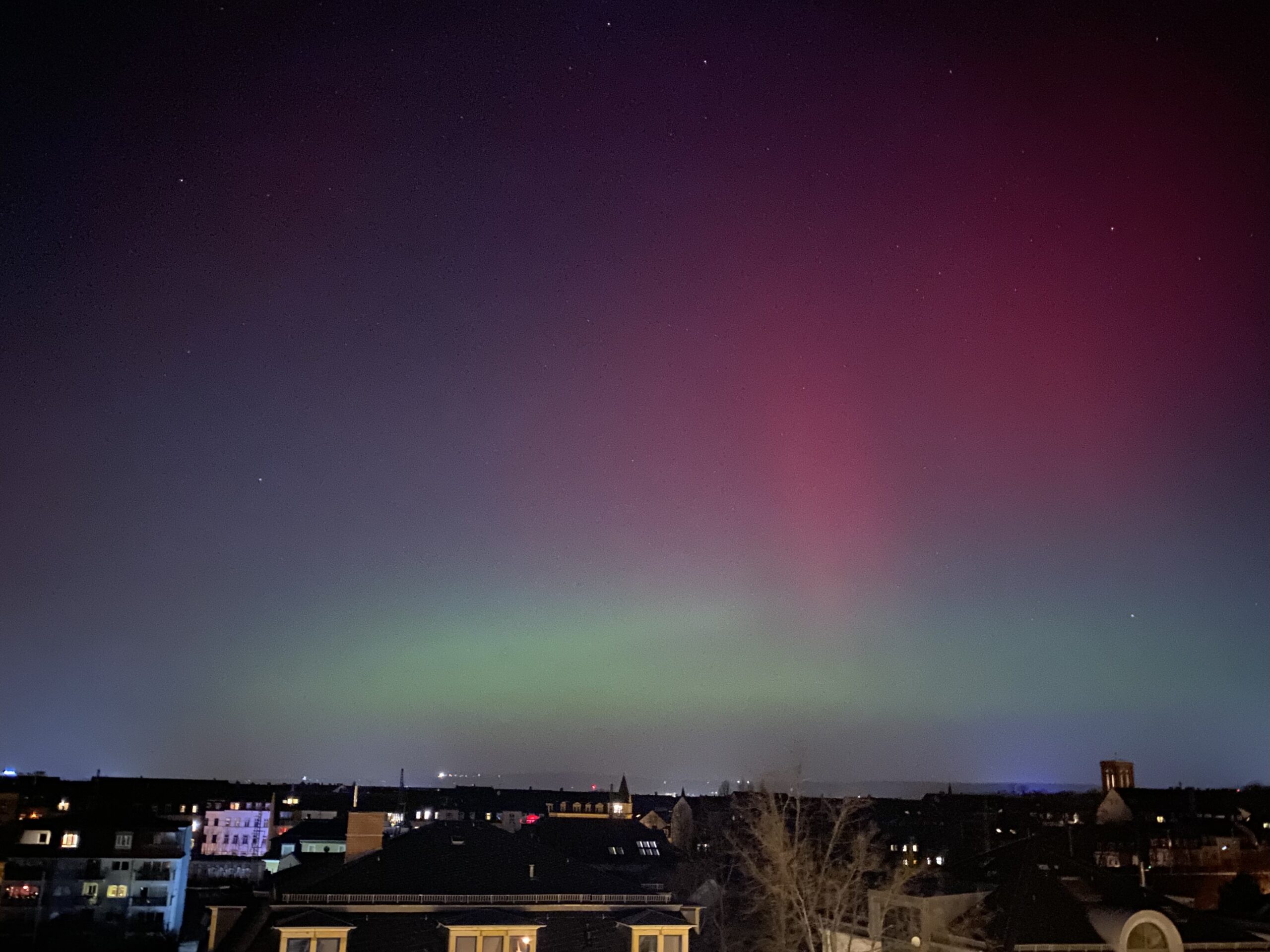 Polarlichter am späten Montagabend - Foto: M.K.