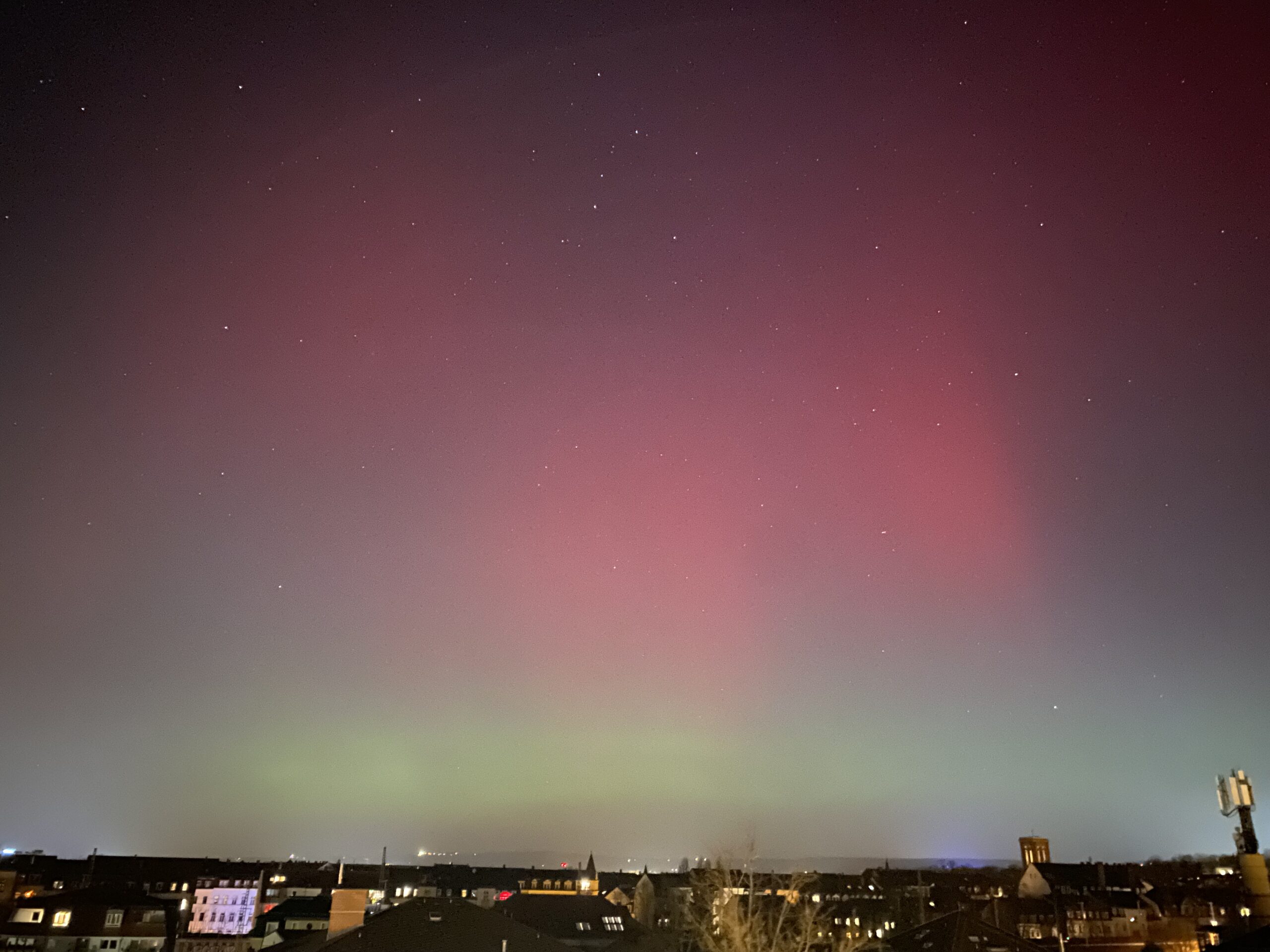Polarlichter am späten Montagabend - Foto: M.K