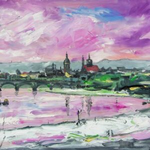 Elbe - Öl auf Leinwand - Michael Kral